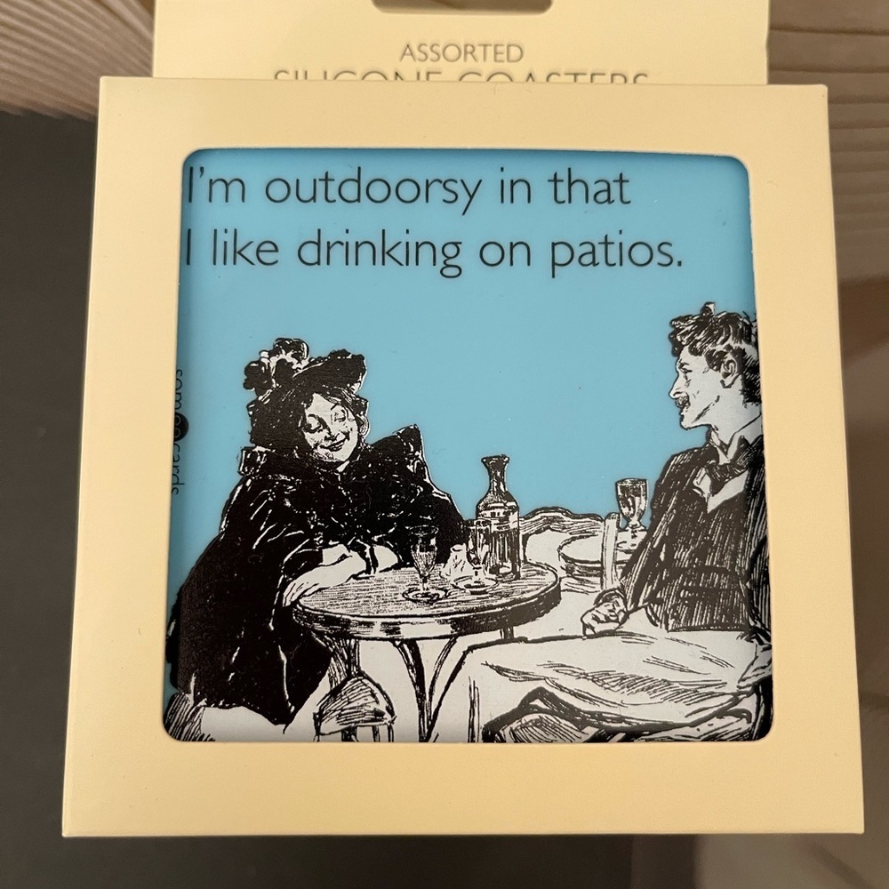 Booze Themed Drink Coasters - Set of 4 Silicon Coasters